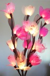 Pink Lillies on stems - fairy lights
